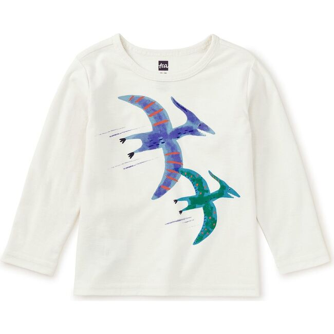 Dinos Baby Graphic Tee, Chalk