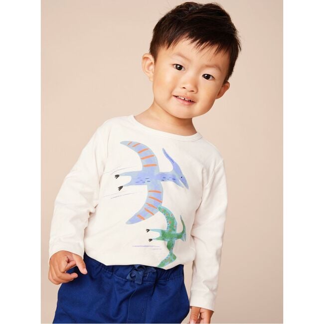 Dinos Baby Graphic Tee, Chalk - T-Shirts - 4