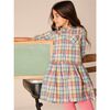 Collared Blouson Sleeve Dress, Van Lake Plaid - Dresses - 5