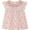 Girls Smocked Blouse Norah, white, pink, yellow - Blouses - 1 - thumbnail