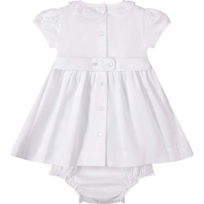 Hand-Smocked Baby Dress Willow, white - Dresses - 3