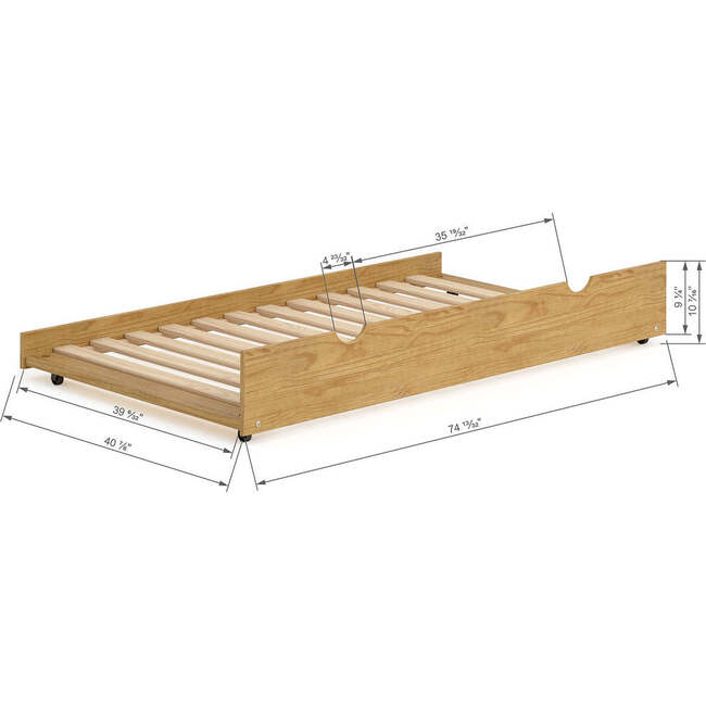 P'kolino Wood Trundle  - Natural - Beds - 2