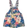 Selena Corduroy Front Pocket Skirt Overalls, Blue & Multicolors - Overalls - 1 - thumbnail