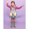 Selena Corduroy Front Pocket Skirt Overalls, Blue & Multicolors - Overalls - 3