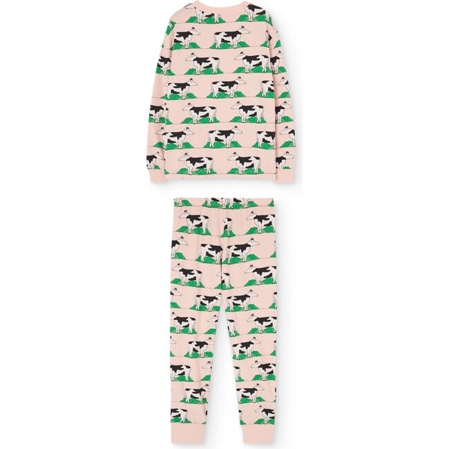 Llama Cows Regular Fit 2-Piece Pajama Set, Rose - Pajamas - 2