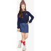 Indigo Shrimp Regular Fit Mini Skirt, Indigo - Skirts - 3