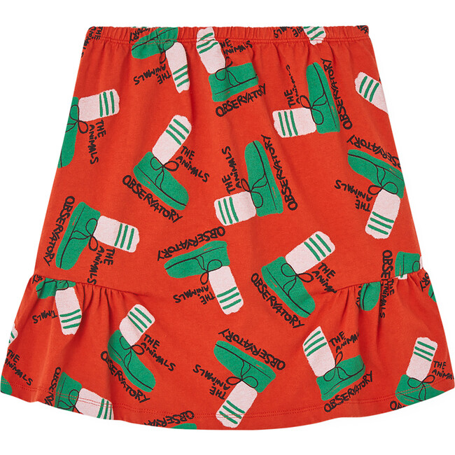 Slug Kids Print Regular Fit Skirt, Red