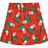 Slug Kids Print Regular Fit Skirt, Red - Skirts - 1 - thumbnail