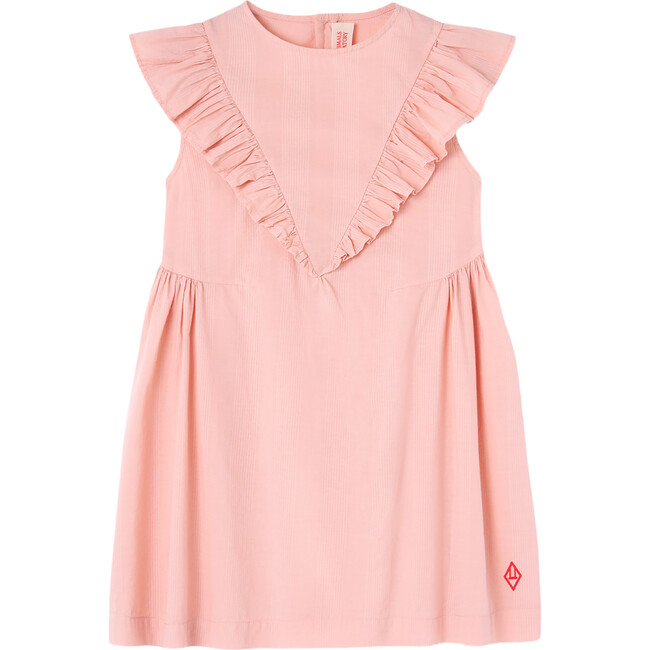 Giraffe Stripes Kids Relaxed Fit Dress, Pink