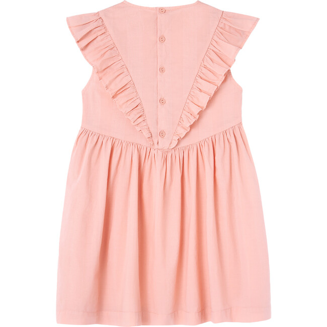 Giraffe Stripes Kids Relaxed Fit Dress, Pink - Dresses - 2