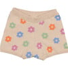 Kent Daisy Intarsia Short, Beige & Multicolors - Shorts - 1 - thumbnail