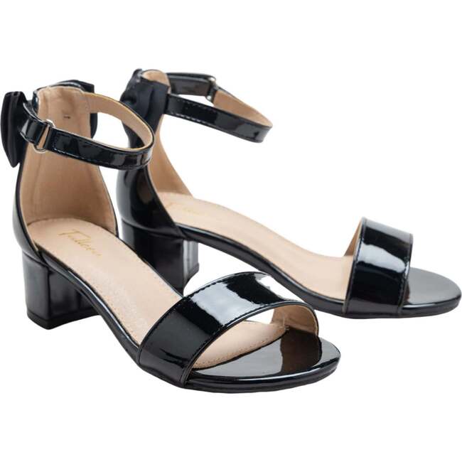 Patent Banded Block Heels, Black