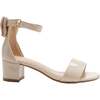 Patent Banded Block Heels, Beige - Sandals - 2