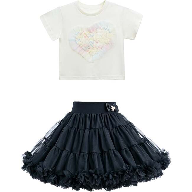 Vanessa Heart Skirt Outfit, Multicolor