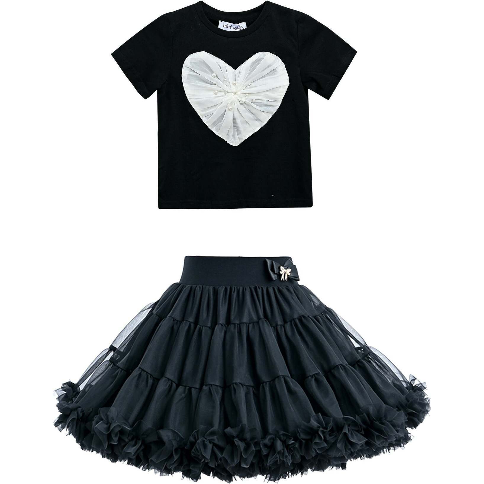 Valerie Heart Skirt Outfit, Multicolor - Mixed Apparel Set - 1