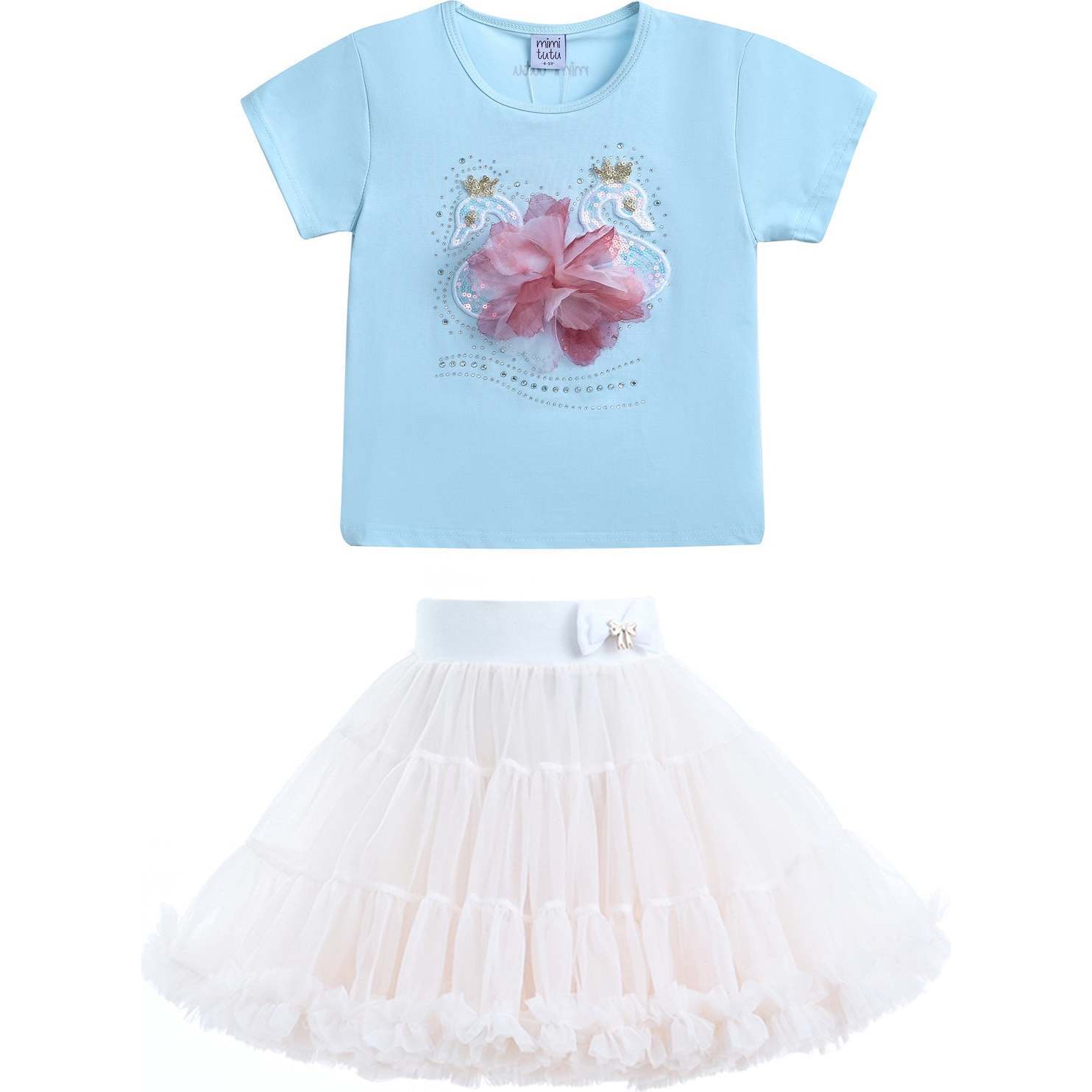 Ruby Swan Skirt Outfit, Multicolor - Mixed Apparel Set - 1