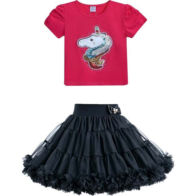 Ramona Unicorn Skirt Outfit, Multicolor