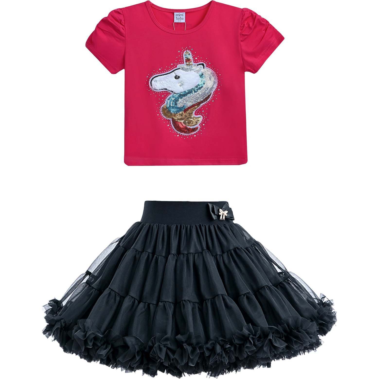 Ramona Unicorn Skirt Outfit, Multicolor - Mixed Apparel Set - 1
