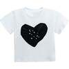 Pearl Heart Applique T-Shirt, White - T-Shirts - 1 - thumbnail