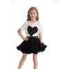 Pearl Heart Applique T-Shirt, White - T-Shirts - 2