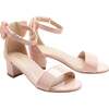 Patent Banded Block Heels, Pink - Sandals - 1 - thumbnail