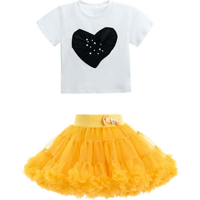 Haley Heart Skirt Outfit, Multicolor