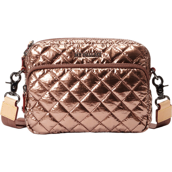 Women's Small Metro Adjustable Strap Camera Bag, Copper Metallic