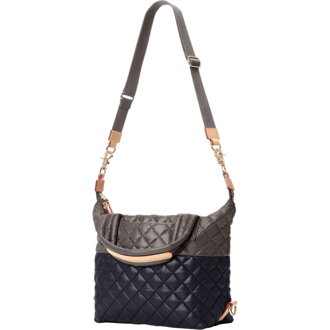 Women's Small Sutton Deluxe Adjustable Strap Bag, Black & Magnet Colorblock - Bags - 2