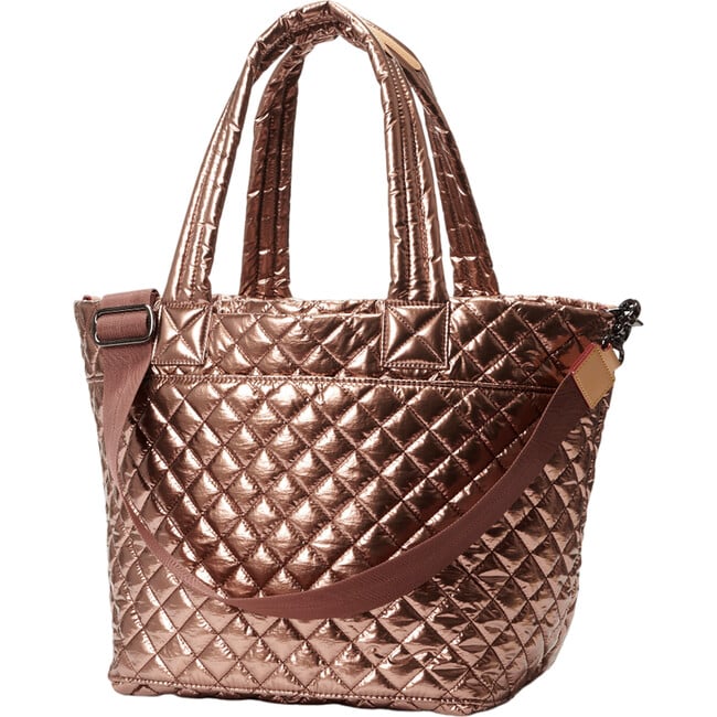 Women's Medium Metro Deluxe Adjustable Strap Tote Bag, Copper Metallic Lacquer - Bags - 2