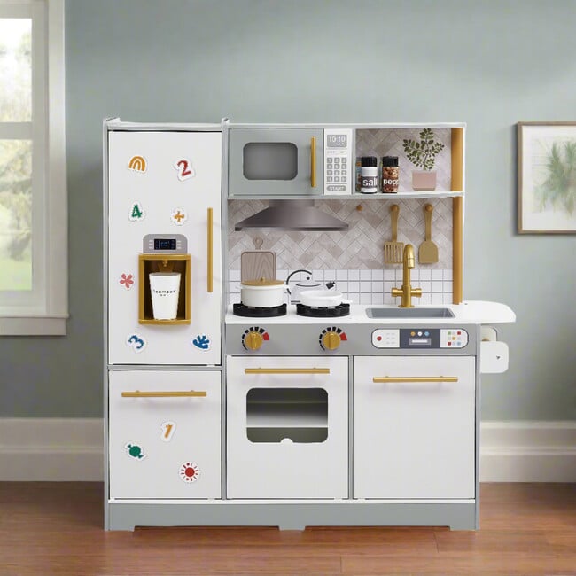 Little Chef Springfield Play Kitchen, Gray/White - Play Kitchens - 2