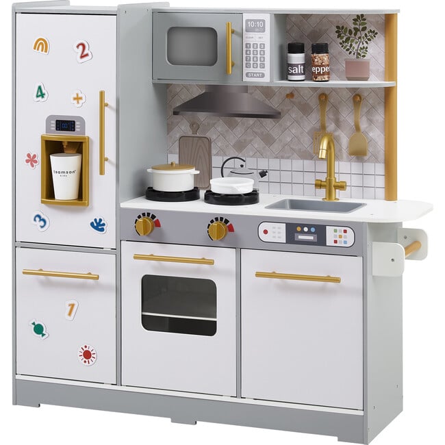 Little Chef Springfield Play Kitchen, Gray/White - Play Kitchens - 5