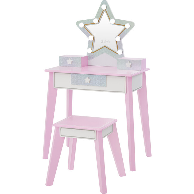 Little Princess Star Vanity with LED Illuminated Mirror