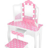 Fantasy Fields Gisele Polka Dot Kids Vanity Table & Stool - Woodens - 5