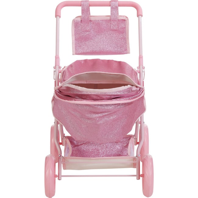 Olivia's Little World Baby Doll Bassinet Pram, Hot Pink - Doll Accessories - 4