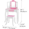 Fantasy Fields Gisele Polka Dot Kids Vanity Table & Stool - Woodens - 6