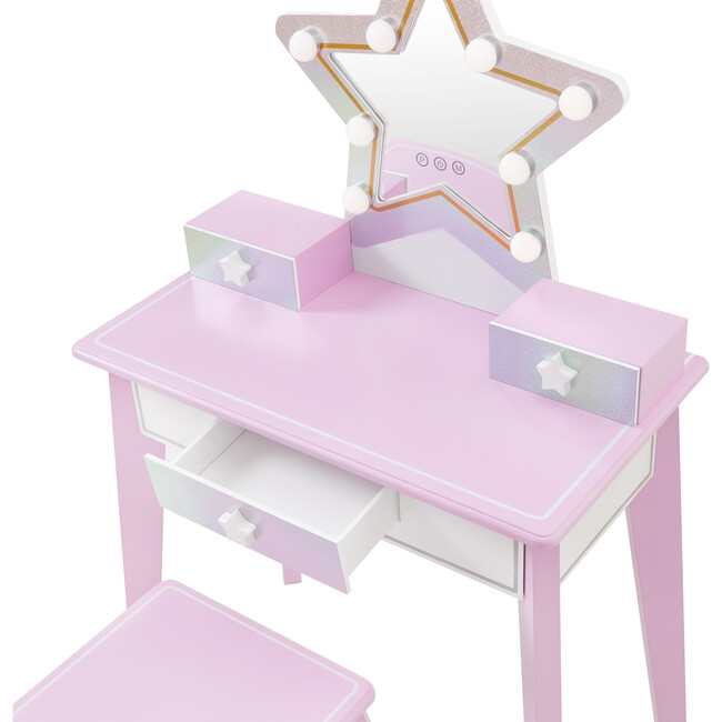 Little Princess Star Vanity with LED Illuminated Mirror - Woodens - 5