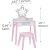 Little Princess Star Vanity with LED Illuminated Mirror - Woodens - 6