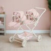 Olivia's Little World Doll Double Bassinet Stroller, Pink/Gray - Doll Accessories - 7