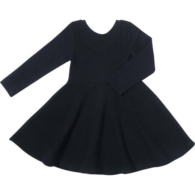 Abby Corduroy Long Sleeve Skater Dress, Navy