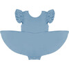 Cap Sleeve Twirl Dress, Dusty Blue - Dresses - 1 - thumbnail