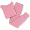 Two Piece Pajama, Dusty Pink - Pajamas - 1 - thumbnail