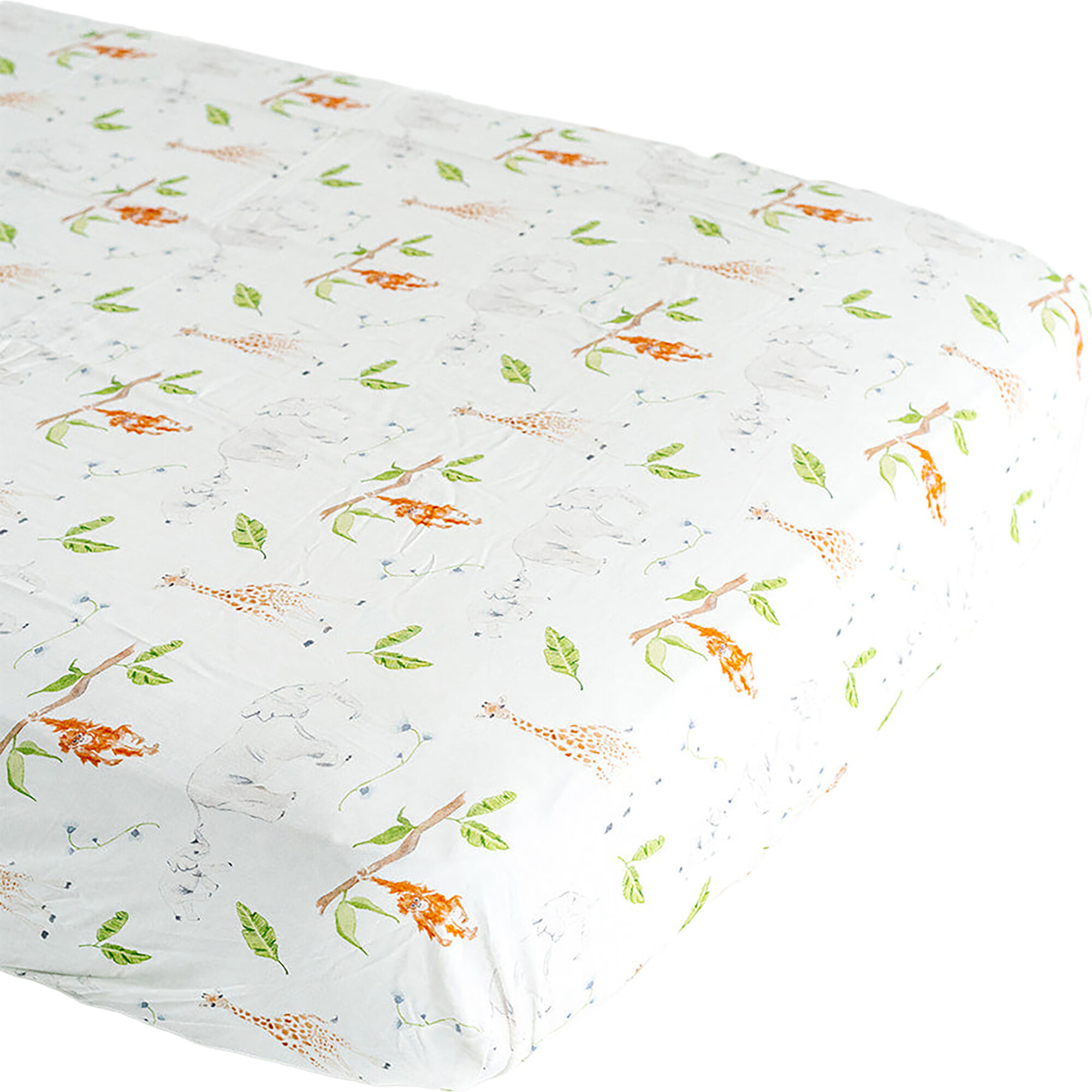 The Safari Party Print Crib Sheet, Multicolors - Crib Sheets - 1