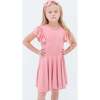 Cap Sleeve Twirl Dress, Dusty Pink - Dresses - 3