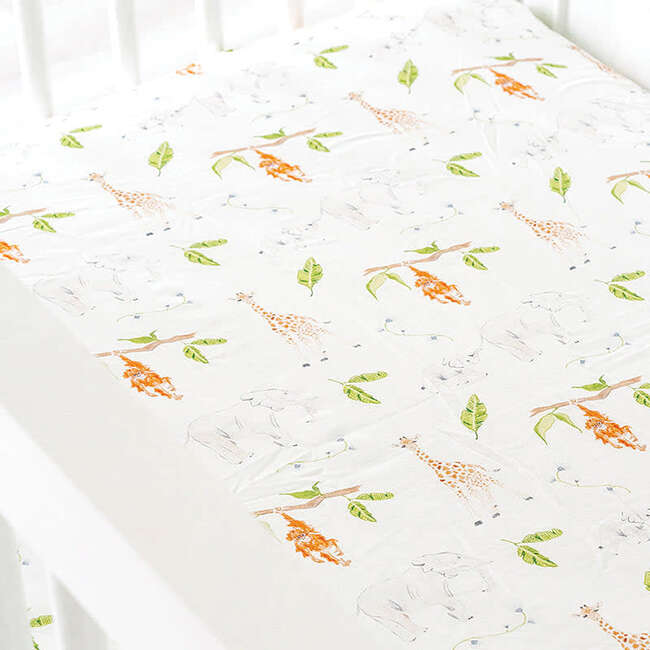 The Safari Party Print Crib Sheet, Multicolors - Crib Sheets - 3