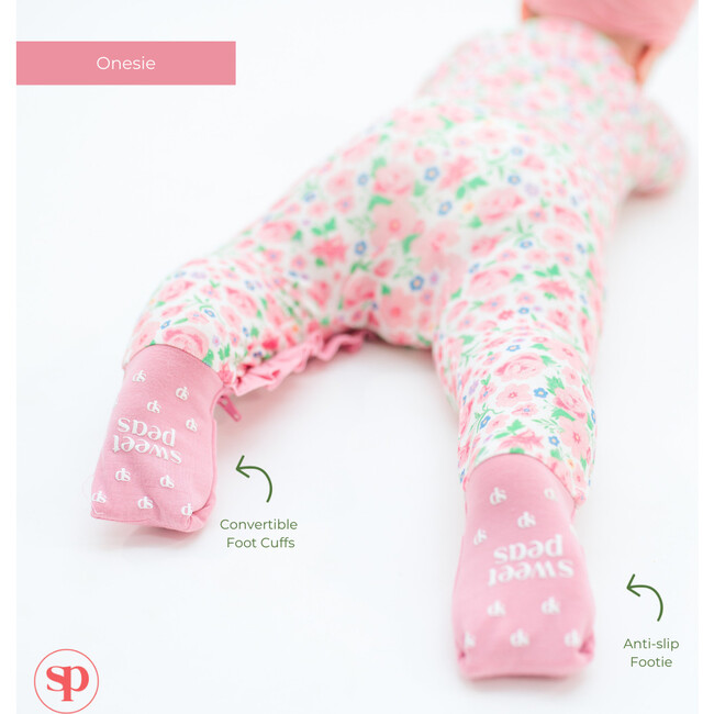 Ditzy Floral One Piece Pajama, Floral - Pajamas - 4