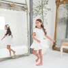 Cap Sleeve Twirl Dress, Pearl - Dresses - 2
