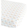 The Goldie In Blue Print Crib Sheet, Blue & Orange - Crib Sheets - 1 - thumbnail