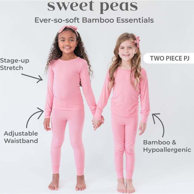 Two Piece Pajama, Dusty Pink - Pajamas - 4