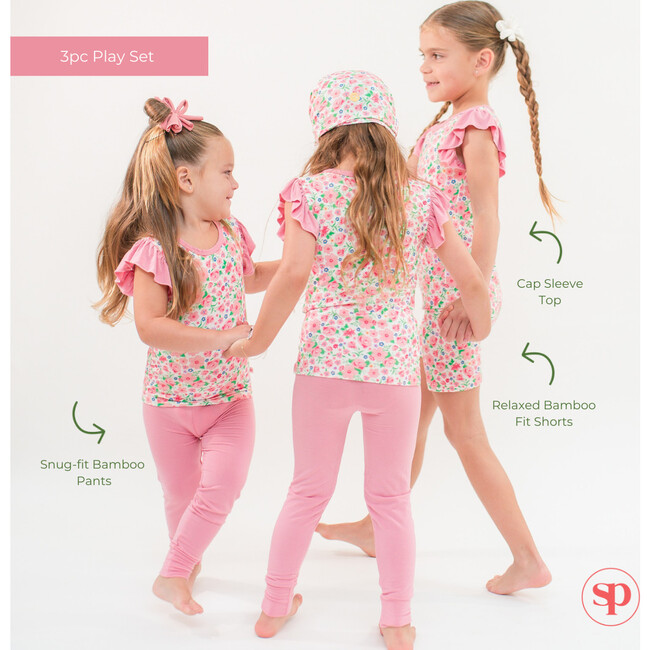 Ditzy Floral 3 Piece PJ Play Set, Floral - Pajamas - 2