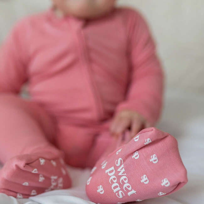 One Piece Pajama, Dusty Pink - Pajamas - 4